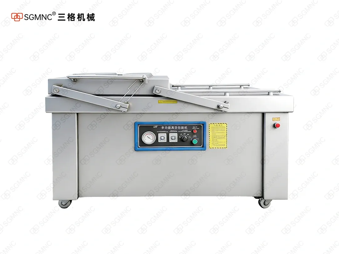 Double chamber vacuum packaging machine