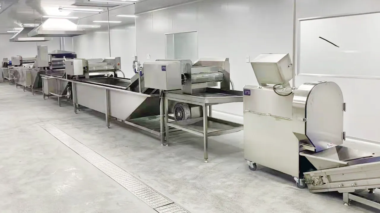 Gansu Longnan Central Kitchen Clean Vegetable Processing Production Line, China