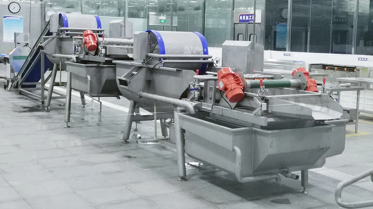 Vegetable processing production line